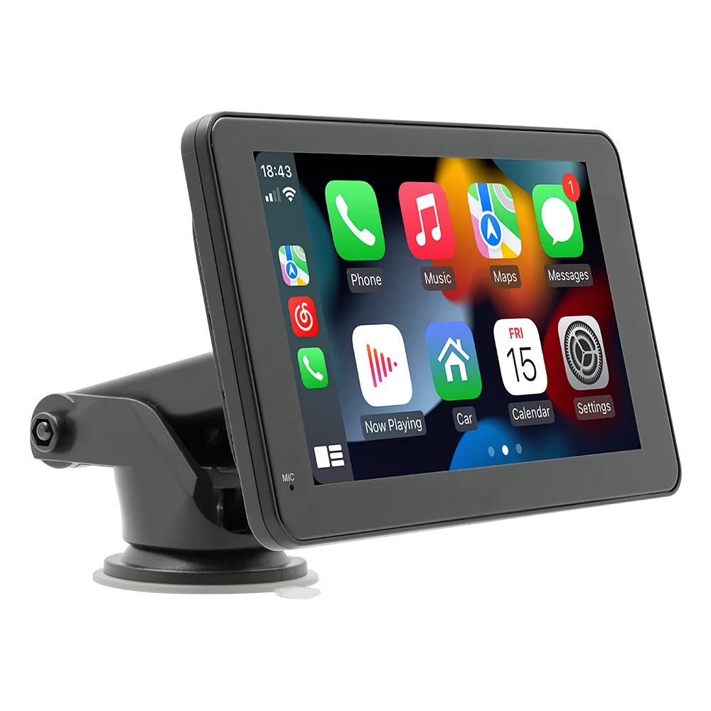 Bestree  7 Inch Touch Screen Portable Wireless Carplay Android Auto Car Radio Auto stereo BT FM Smart Car Monitor stereo