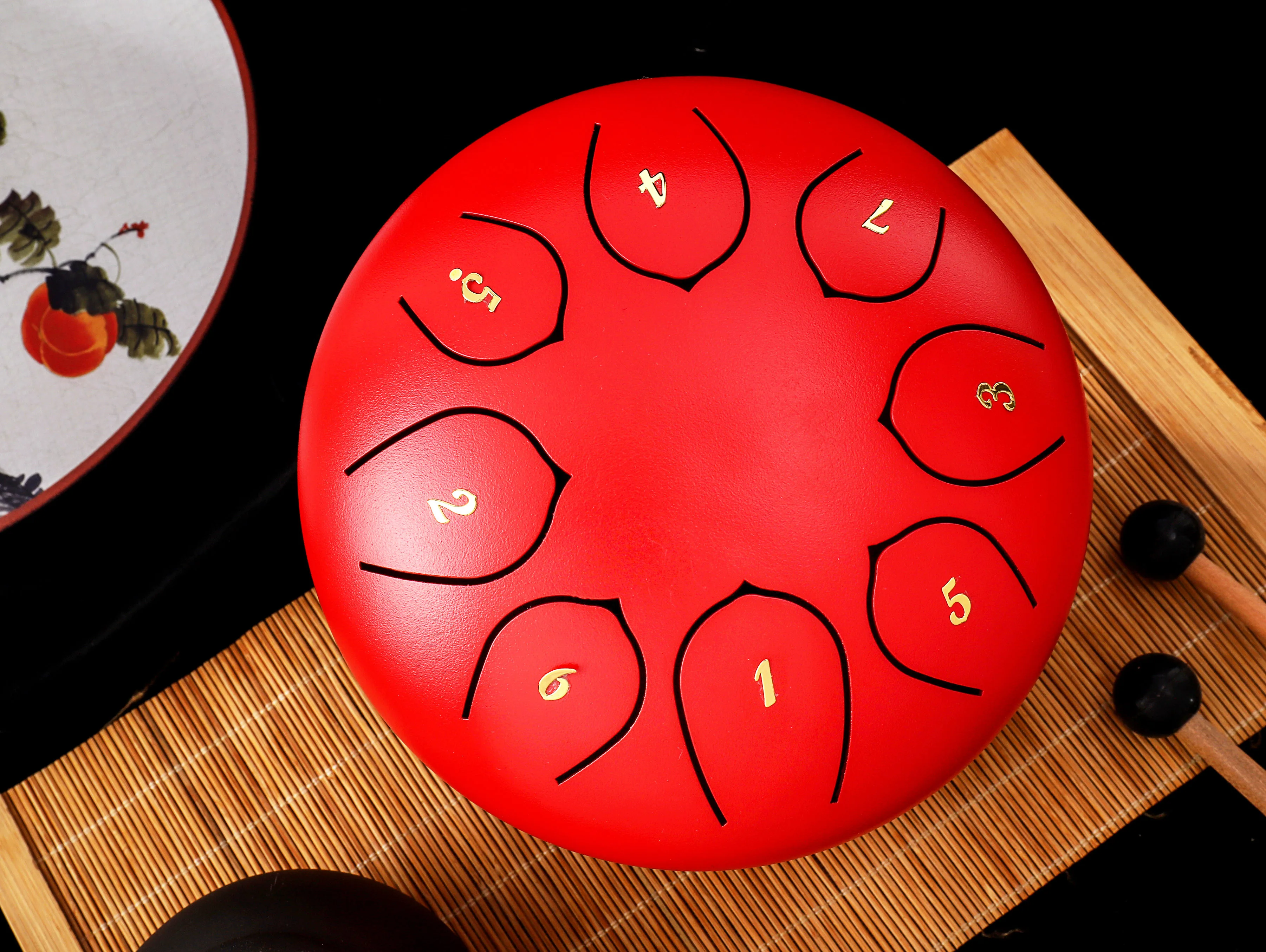 Производитель предлагает хорошее качество барабан Handpan 6 дюймов 8 тонов стальной с языком принимаются