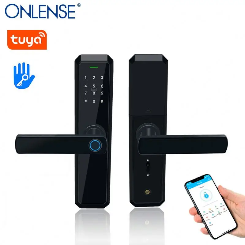 TTLock App Biometric Fingerprint Lock Digital Password RFID Electronic Smart Glass Door Lock