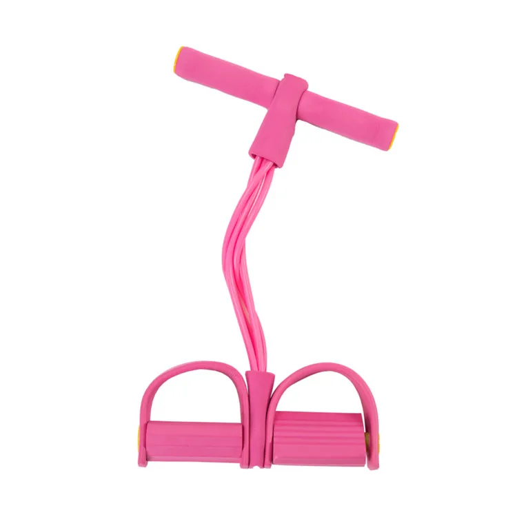 2-tube Abdominal Fitness Sit-ups Strength Trainer Indoor Exercise Foot Pedal Pull Rope