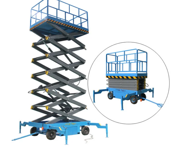 Прямые продажи от производителя, четырехколесный мобильный гидравлический подъемник 6-18 м, подъемная платформа/мобильная подъемная платформа