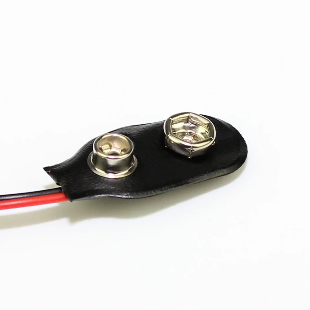  Черный корпус DCK1 9V пластиковый провод свинцовый аккумулятор защелкивающийся
