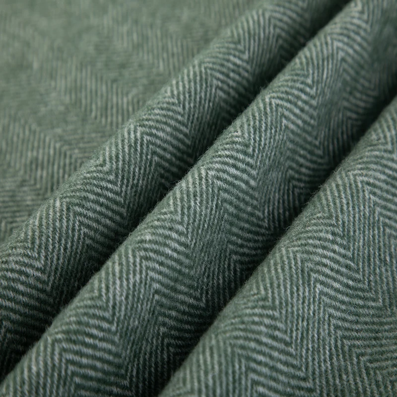 Herringbone High Quality 100 Australia Wool and Warm Throw Blanket  with Tassel for Home Textile and Sofa