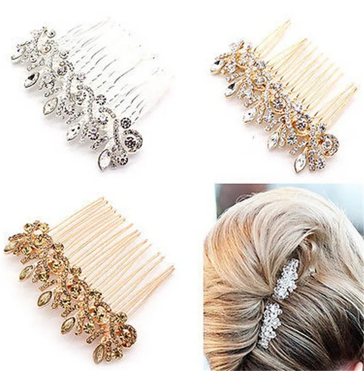 
Bride Crystal Hair Comb For Women Fashion Wedding Hair Jewelry Accessories 