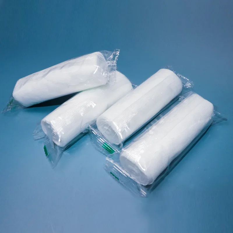 Wholesale PBT Elastic wound dressing medical gauze bandage roll dressing Bundle 10cm*12CM*4M support custom LOGO width length