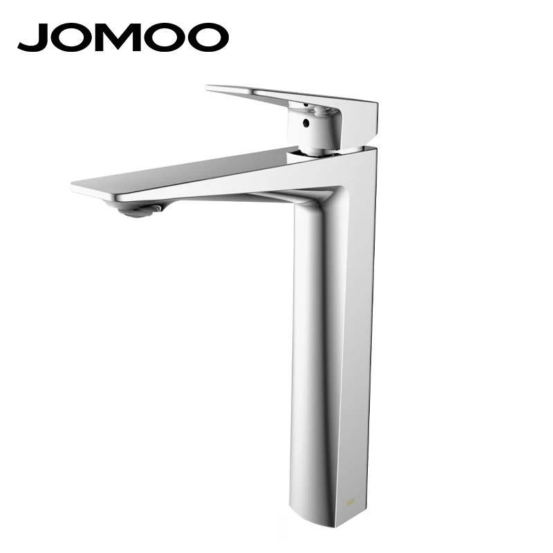 JOMOO Single Lever High Basin Mixer Ceramic Cartridge Vanity Basin Mixer Taps Brass Chrome Wash Basin Faucet