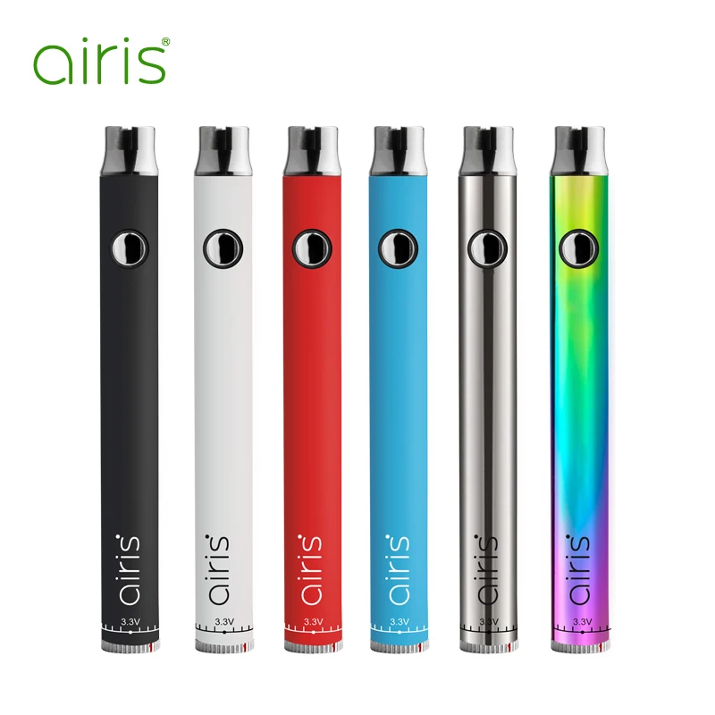 Оригинальный аккумулятор airis twist vv 400 мАч с регулируемым напряжением, с usb-ручкой для вейпа, подходит для картриджей с резьбой 510, восковые распылители, предварительный нагрев