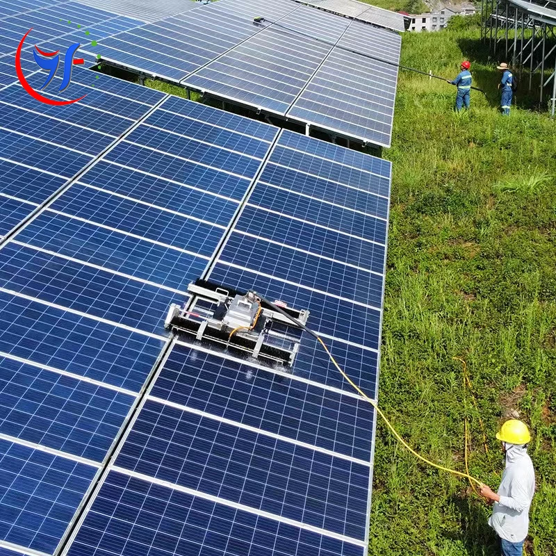 Solar photovoltaic distributed photovoltaic grid-connected power station multi-functional cleaning robot