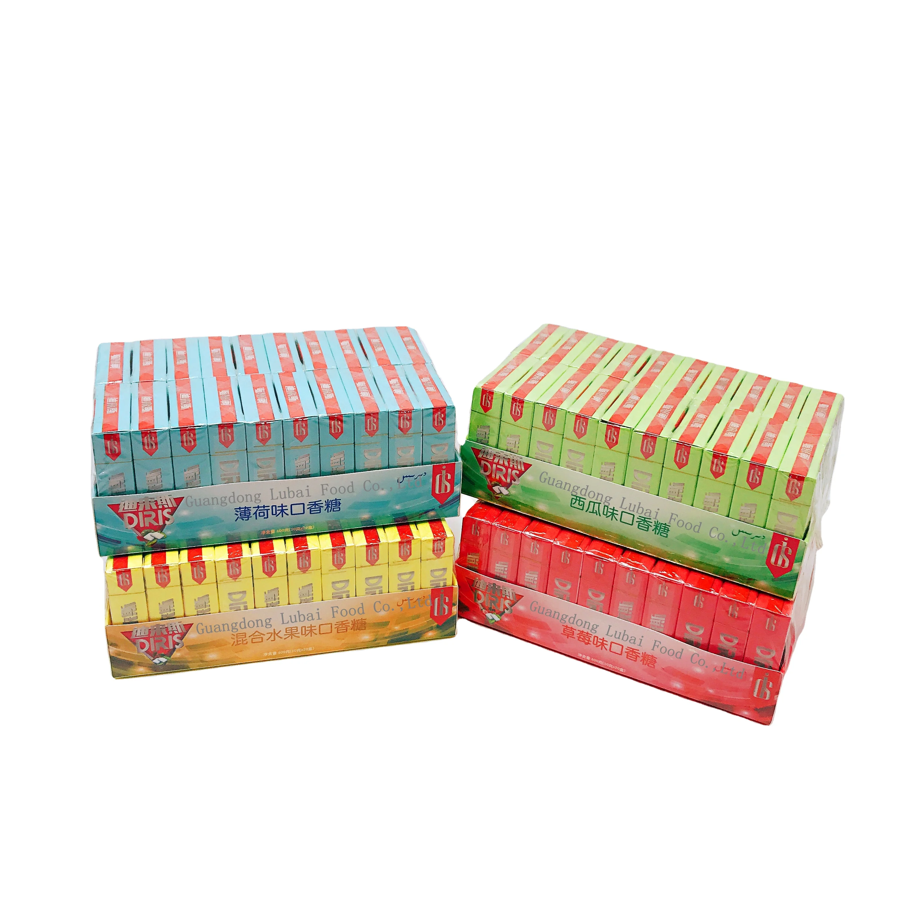 Lubai OEM factory direct sale cheap price fruit flavor bubble gum sweet chewing gum