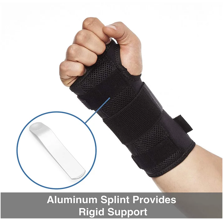 Carpal Tunnel Wrist Brace with Metal Wrist Splint for Hand and Wrist Support and Tendonitis Arthritis Pain Relief