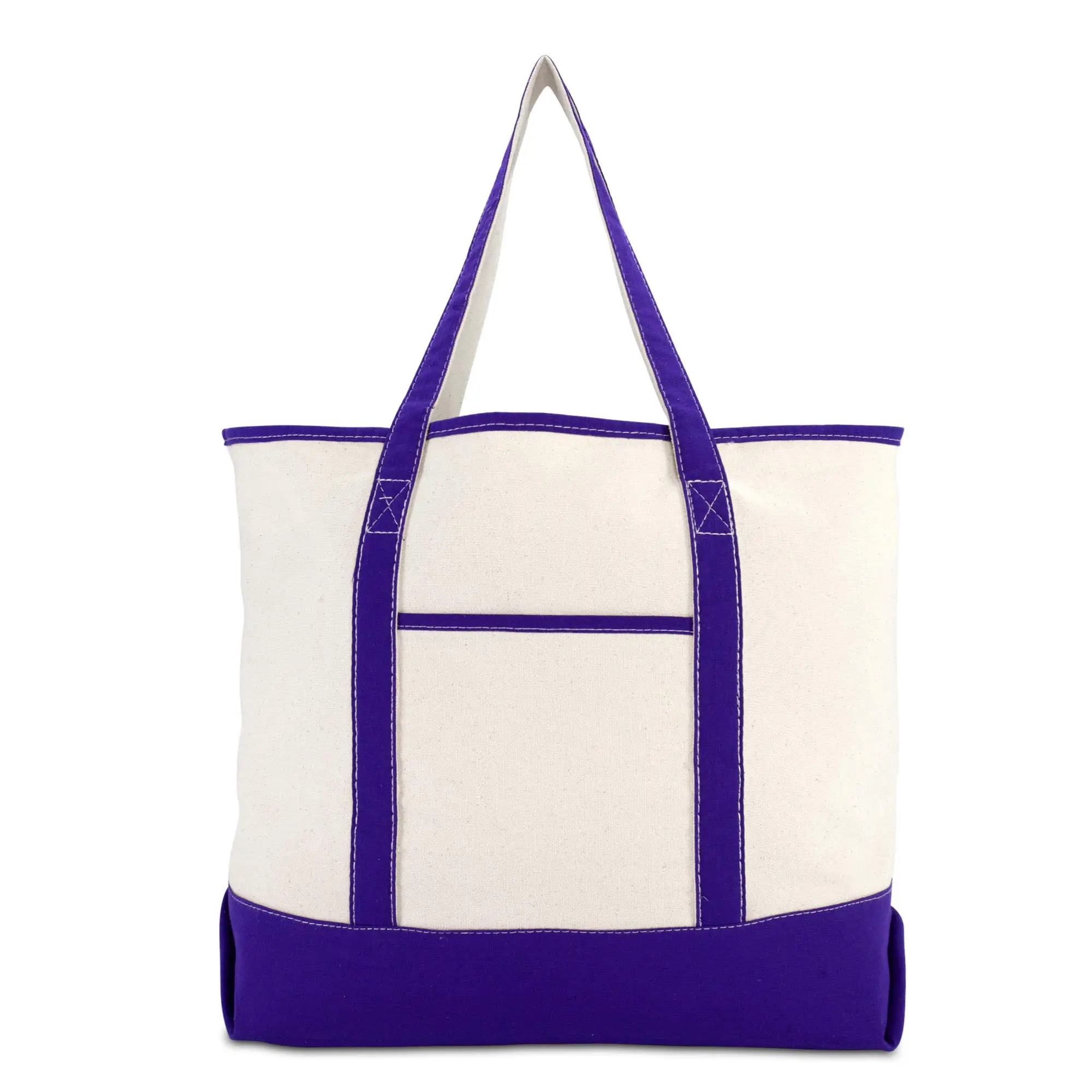 Hight Quality Heavy Cotton Canvas Bag Reusable Grocery Shopping Bag with Small Pocket for Food