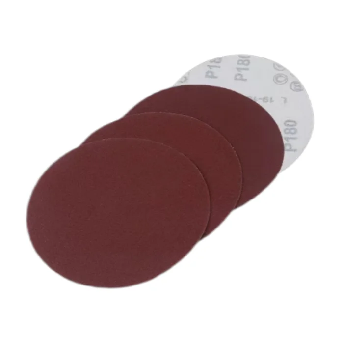 7/8/9 inch hook and loop no-hole aluminum oxide red sandpaper disc sanding disc for Sanding &Polishing