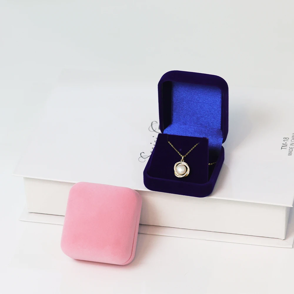 Manufacturer Flocking Badge Packaging Hot sale Small Velvet Brooch box