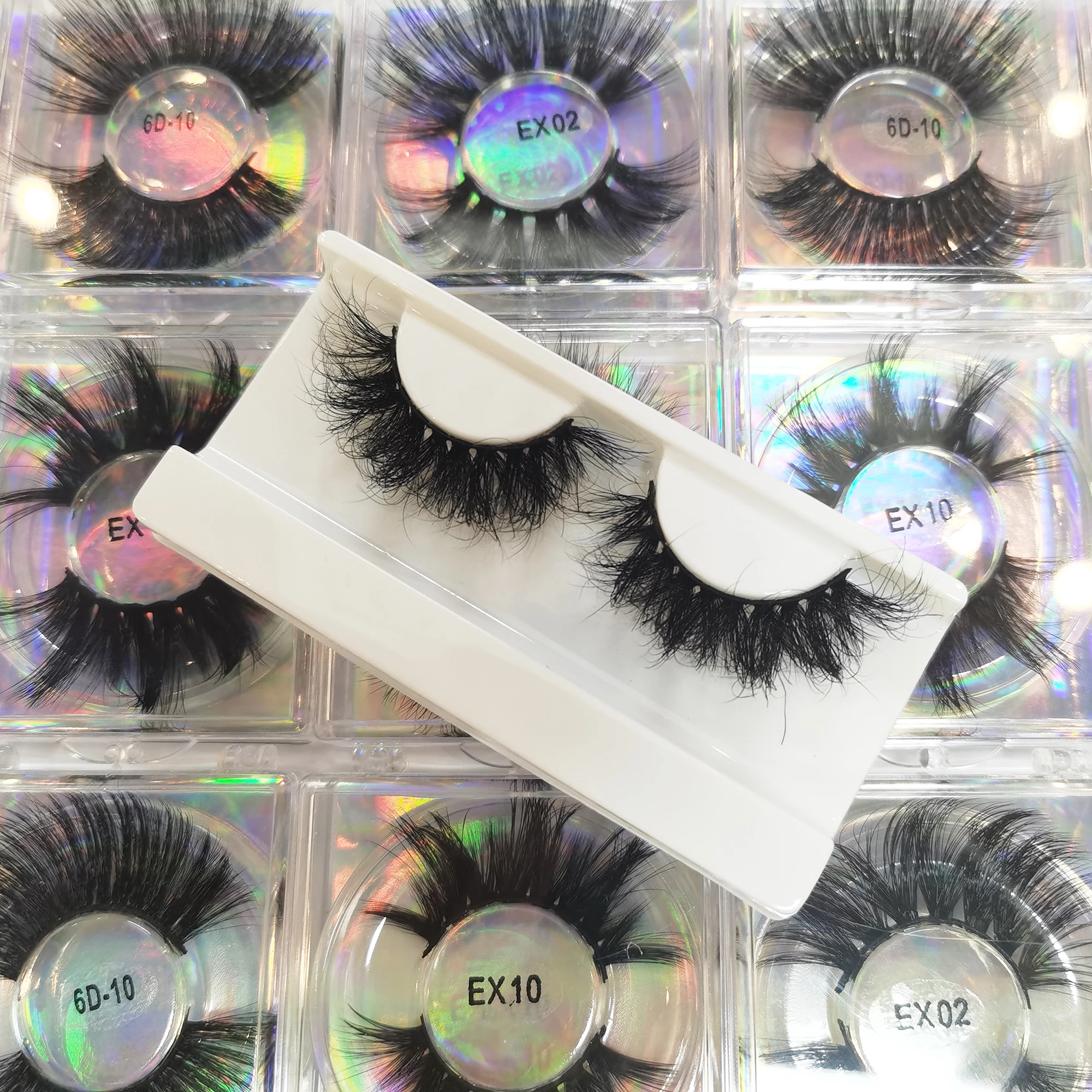 
Wholesale Eyelash Label Lash Box 3d Bottom Full Strip Mink Lashes Dramatic Mink Eyelashes Vendors 3d 25mm Mink Eyelash 