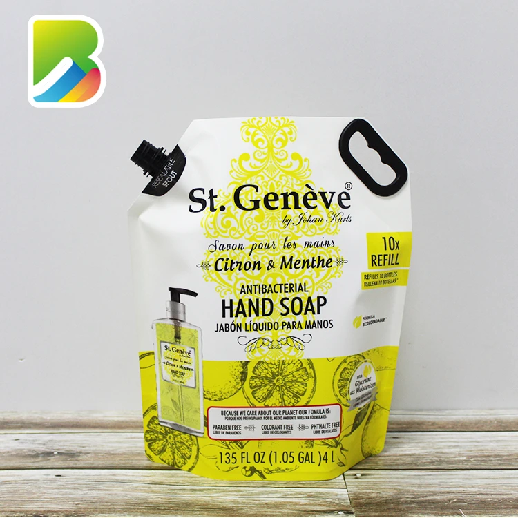 For Liquid Clear Bag Zip Lock Drink Spout And Handle Packaging Oil Promotional Fruit Spouted Pesto Sauce Stand Up Pouch With Tap
