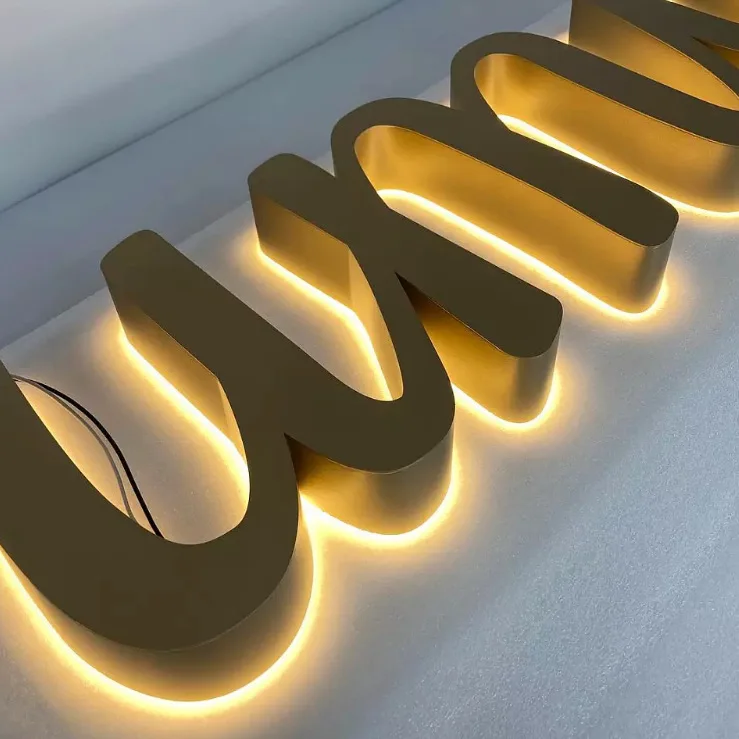 Factory Sale Various Led Character Outdoor Acrylic Metal Stainless Steel Back Luminous Light Lettering