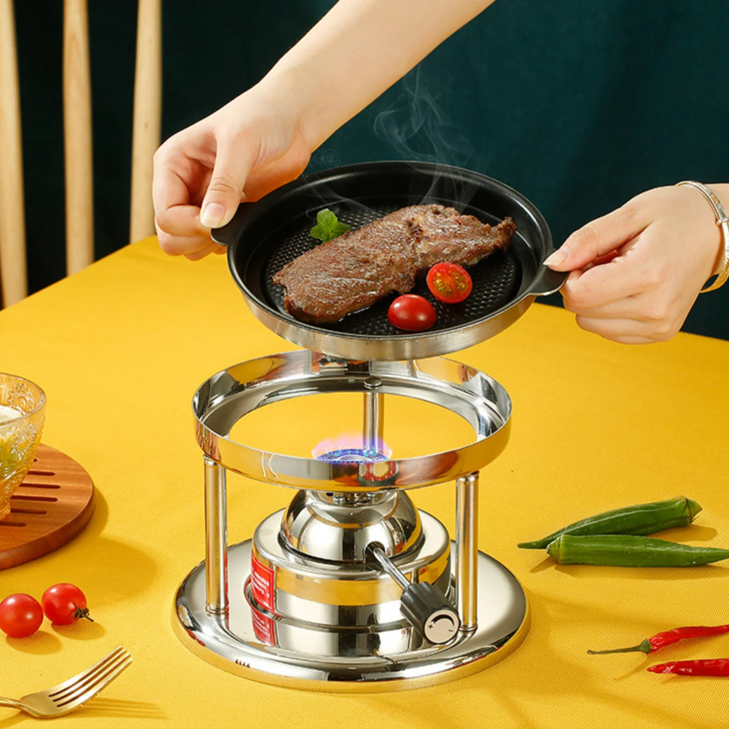 Portable Korean Barbecue Grill / Gas Barbecue Grill Outdoor