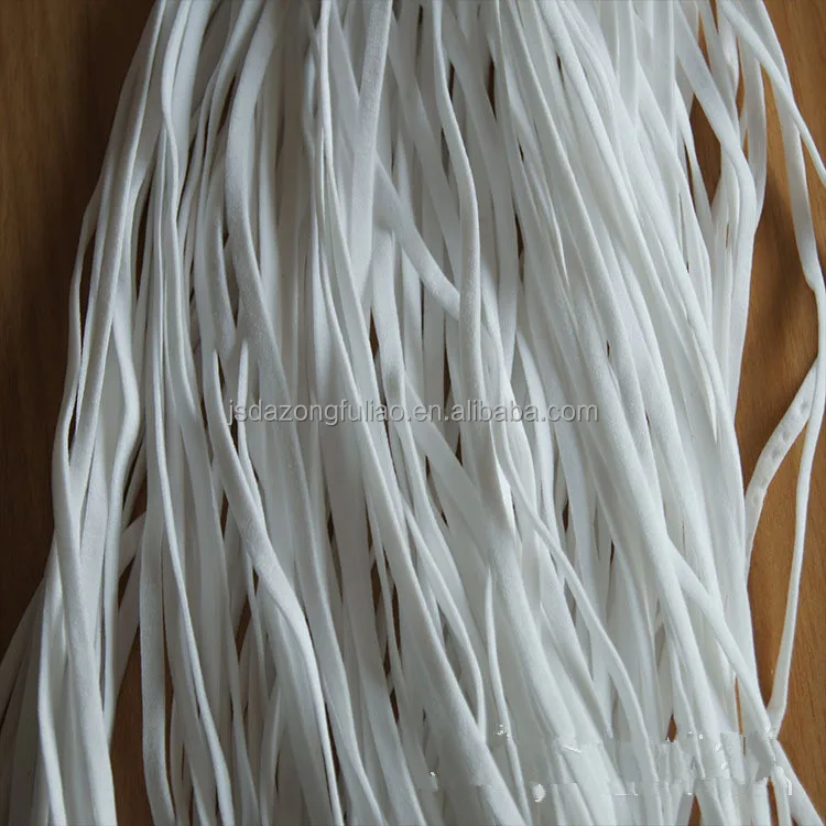 Manufacturers spot disposable mask rope round ear strap nylon 3mm mask elastic band white elastic rope