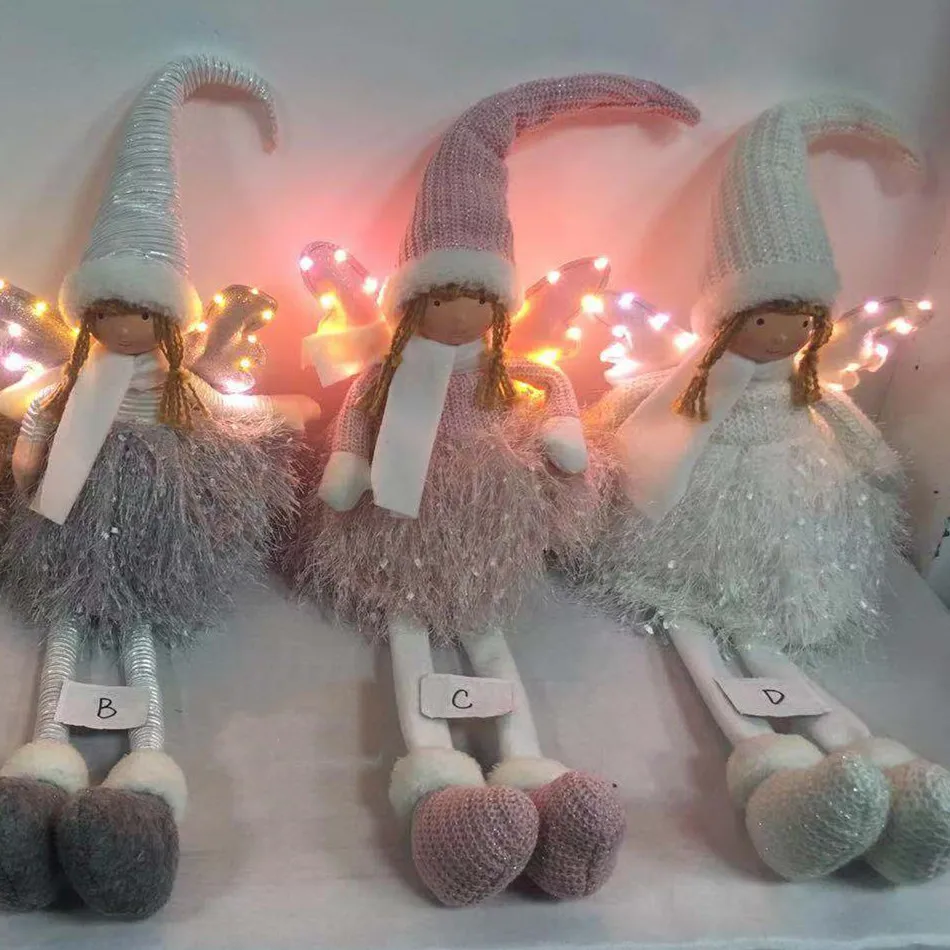 Holiday Party Home Decorative Desktop Ornaments Christmas Decoration Ornaments Hanging Angel Doll Toy Kids Friends Best Gift