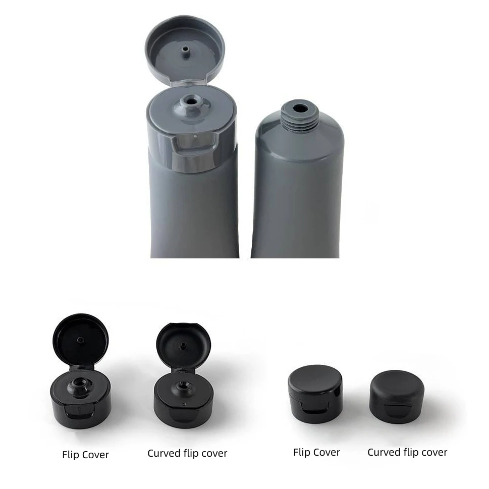 Wholesale 80 mL gray matte PE plastic packaging facial cleanser Body Lotion Sunscreen makeup skin care lotion cosmetic hose