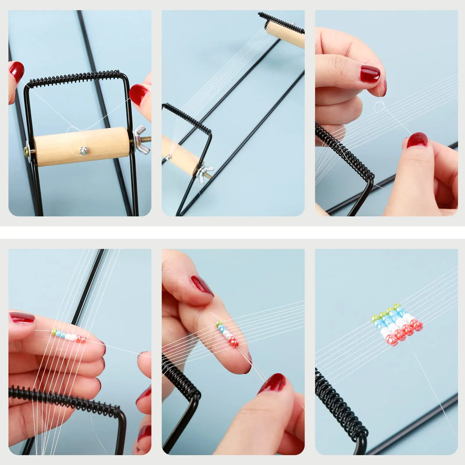 DIY creative fun beading loom kit to make a necklace bracelet with your choice of beads