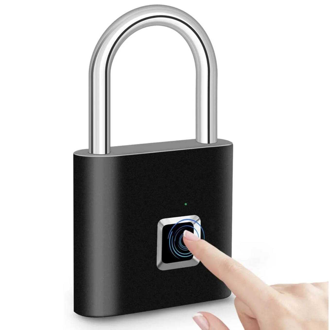 Fingerprint Padlock Lock IP65 Waterproof Keyless Digital Lock Portable for Locker, Gym, Luggage, Suitcase, Handbags