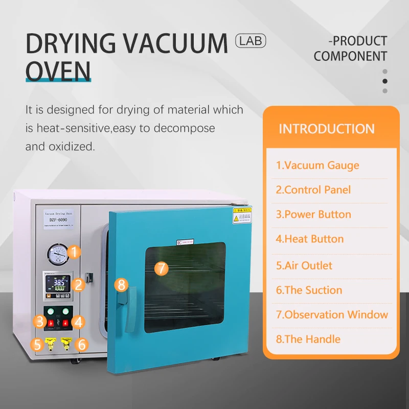 Промышленная вакуумная сушильная печь серии DZF большого объема