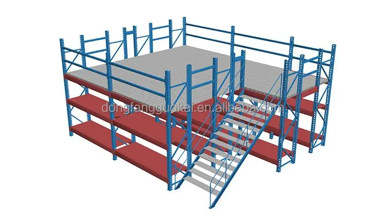 Стальная рама чердак Лофт Мезонин стеллаж система складов платформа для хранения стеллаж Мезонин пол