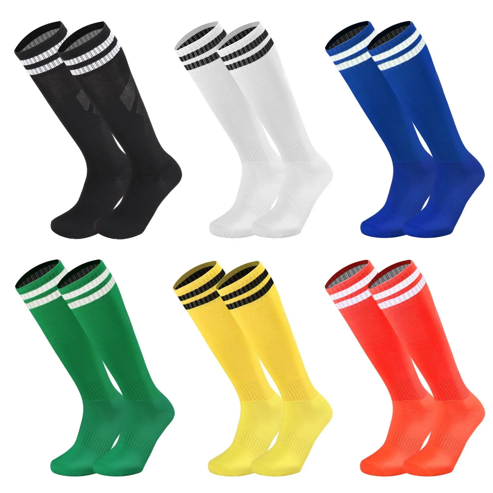 Custom sports player breathable adult kids anti-slip soccer socks