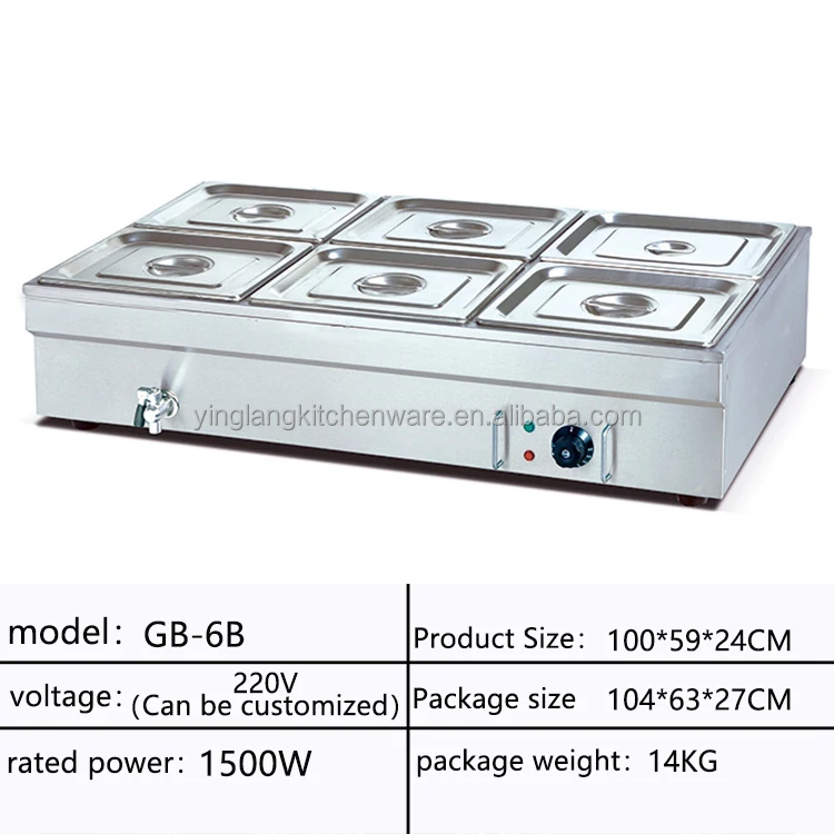 Stainless Steel Hydraulic Buffet Furnace Insulation Furnace Electric Heating Self-service Breakfast Furnace Insulation Pot