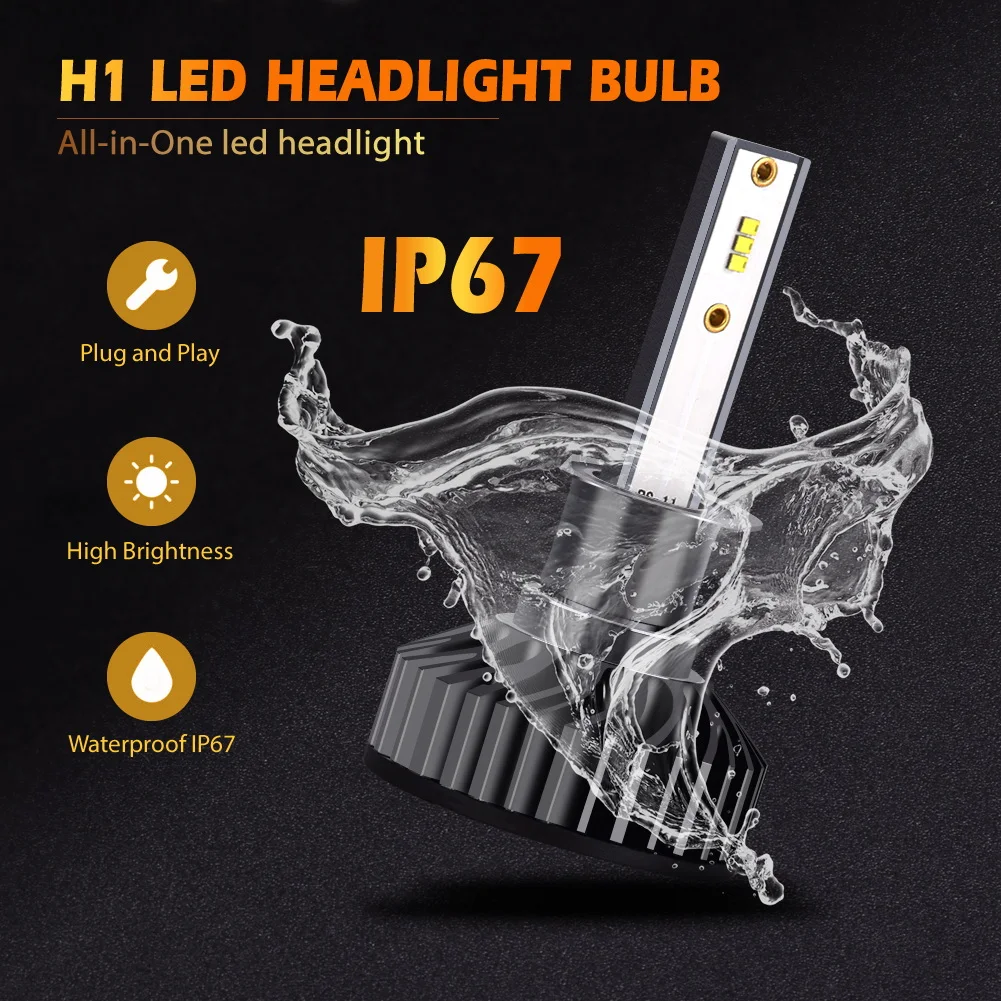 Infitary Car Lighting System Car LED Headlight H1 H3 H7 9005 9006 H4 H11 Auto Headlamp 6500K Car Light Bulb for Vehicle