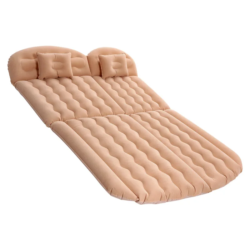 Newly Multicolor Car Air Mattress Bed Suv Sleeping Pad Travel  Folding Thickened Flocking Inflatable Mattress For Car