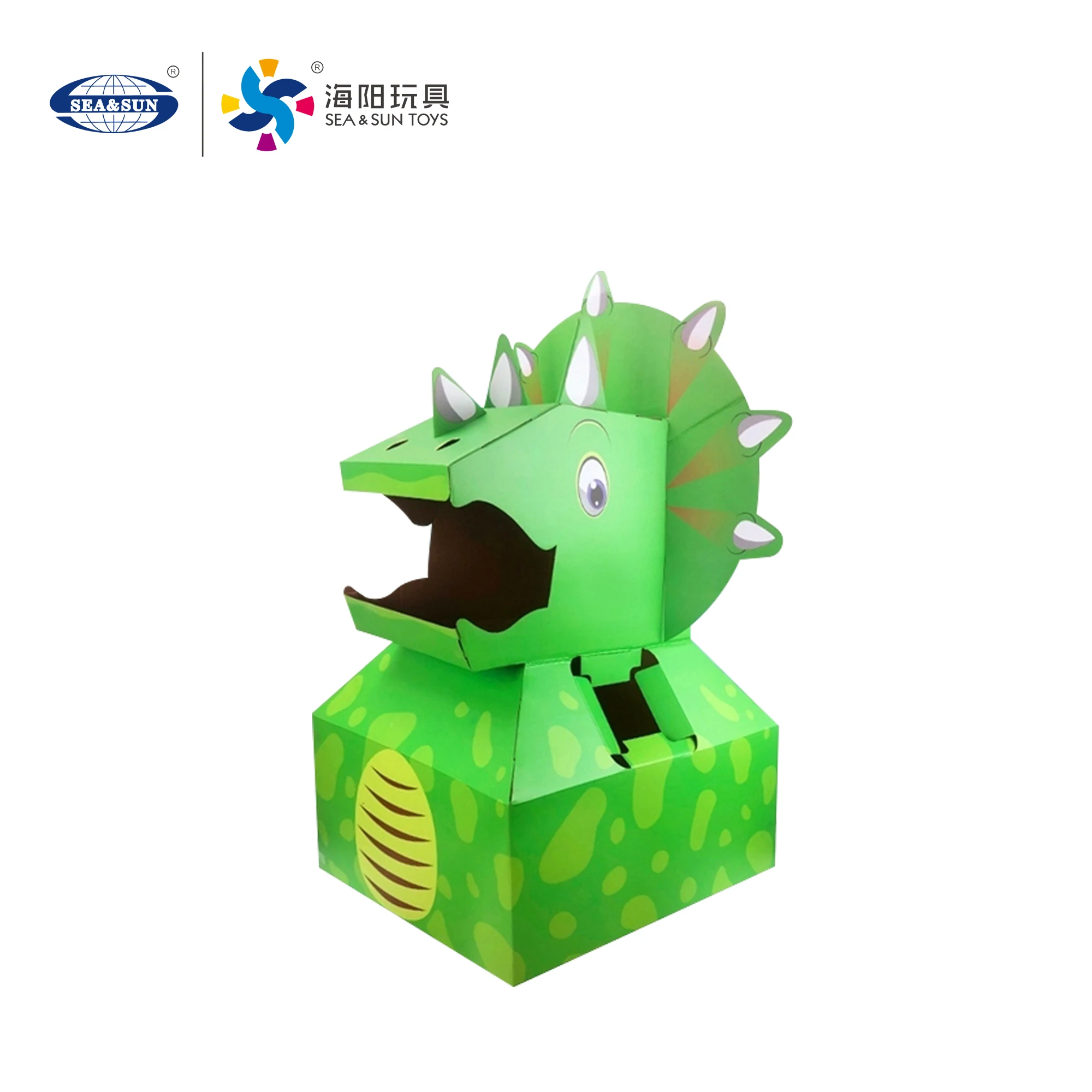 Лидер продаж, ручной картонный Трицератопс для игрушек, животных, сделай сам