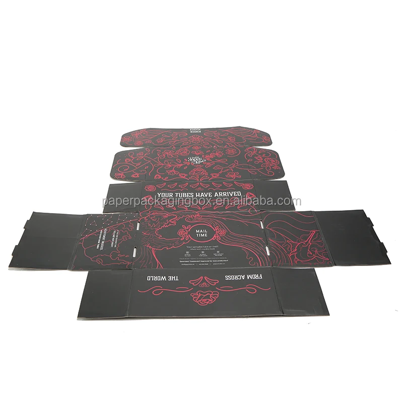 Small Full colors Design Printed LOGO Matt Cardboard Hat Carton Luxury Custom Corrugated Shipping Box for Suits