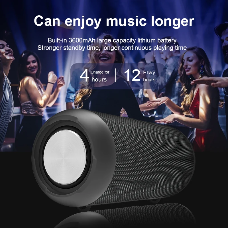AIWO Portable Outdoor Mini Subwoofer Speaker Wireless Karaoke Player BT Speaker Long Battery Wifi Support