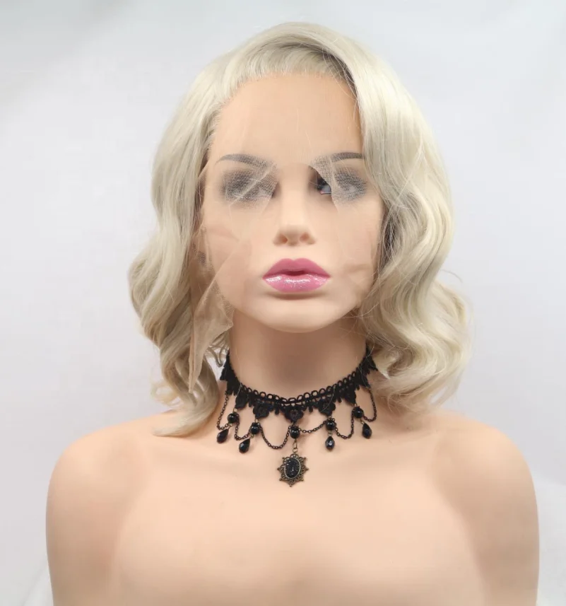 New Wig European and American Wig Women Wavy Curly Hair Ladies Wig Multicolor Synthetic Short Curly Hair