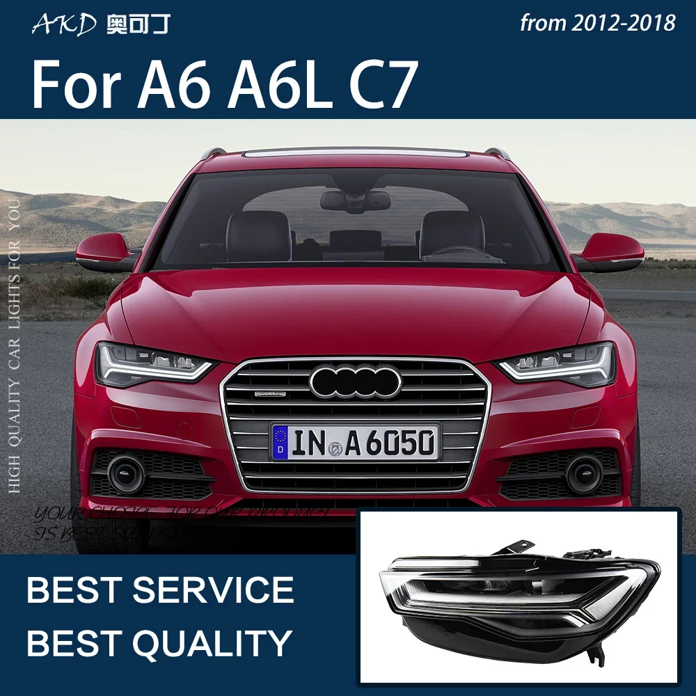 Car Lights for A6 2012-2018 A6L C7 LED Auto Headlight Assembly Upgrade High Configure C7PA