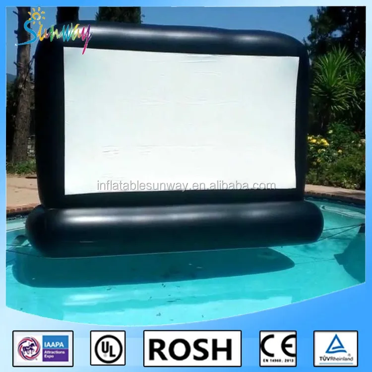 wholesale 20/30ft Huge Inflatable Movie Screen Blow Up Projector Screen Outdoor for TV & Movies Seamless Portable with blower