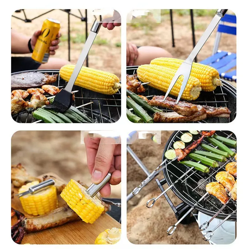 20 Piece Accessory Barbeque Bbq Tool Set Professional Grill The Garden Barbecue Grilling Stainless Steel