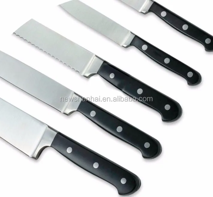 OEM Factory Forged 5 Pieces Stainless Steel Super Sharp Kitchen Knife Set With ABS Handle for Home Kitchen