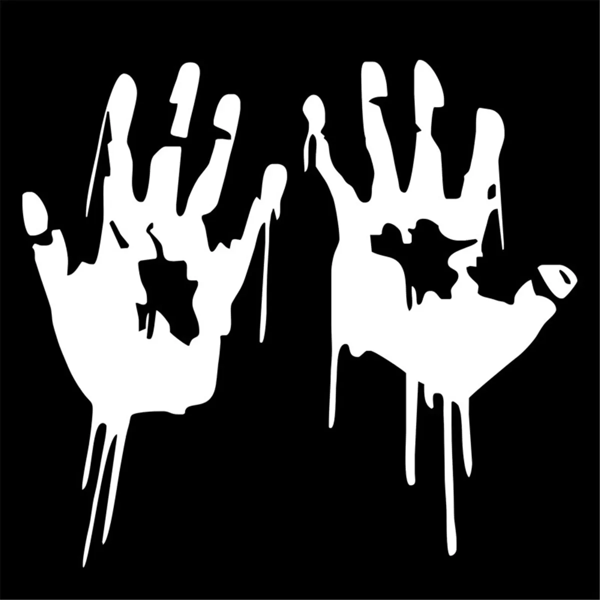Bloody Palm Car Laser Sticker Vinyl Decal Car Truck Bumper Window Laptop Sticker Decor Gift Die Cut Decals Laptop Window Glass