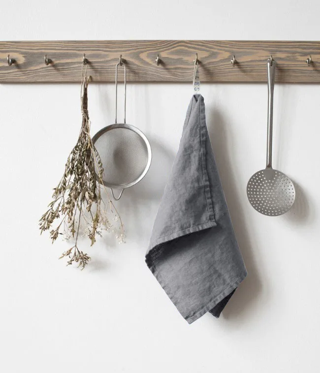 Simple northern Europe style Water washed 100% linen flax Tea towel/Napkin/Kitchen towel/Rag for cleaning