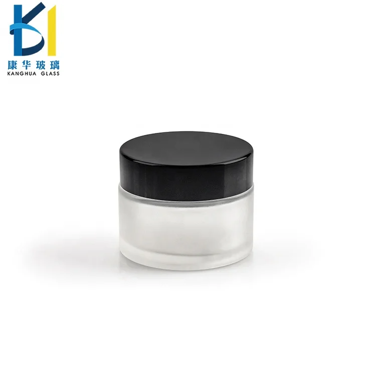 
Hot Sale Frosted Clear Glass Jar Cosmetic 50ml 
