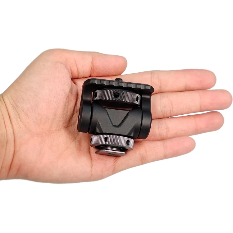 360 Degree Adjustable gimbal stabilizer Monitor Ball head with Cold Shoe 1/4 screw