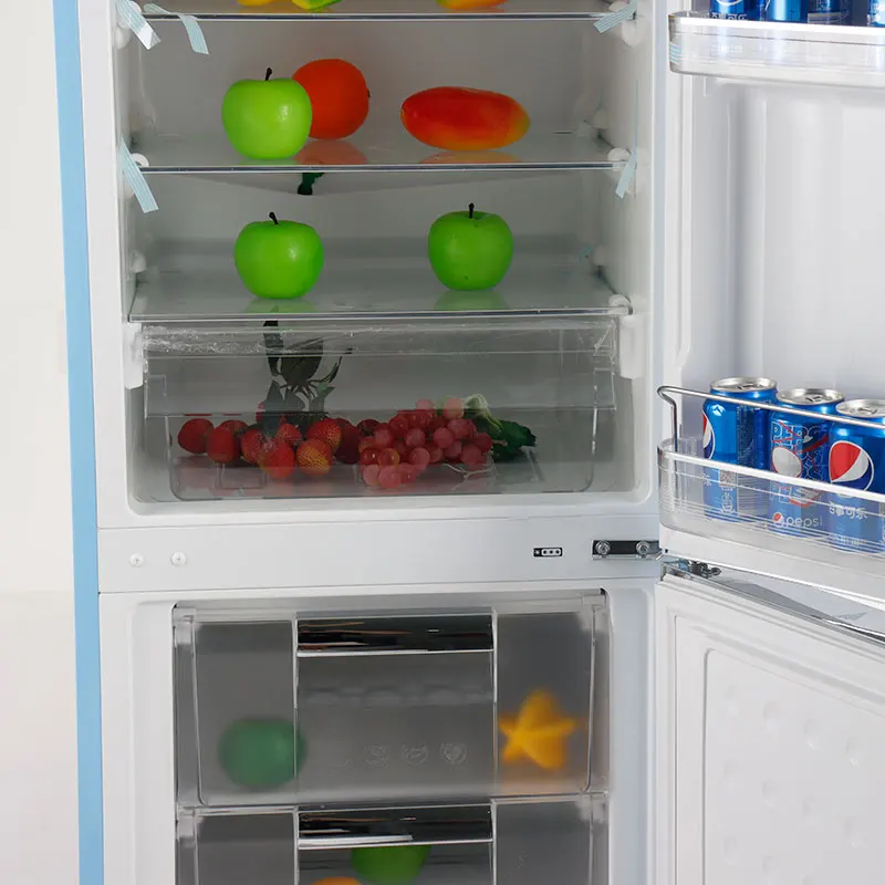 BCD258VX 2023 Factory customization Blue color grade 2 energy efficiency counter depth french door refrigerator