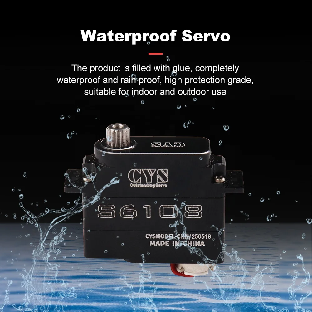 Мини Micro S6108 2 кг * см высокоскоростной Серводвигатель GPS без сердечников унисекс Цельнометаллический корпус с батарейным питанием RC 6 мм цифровой DIY