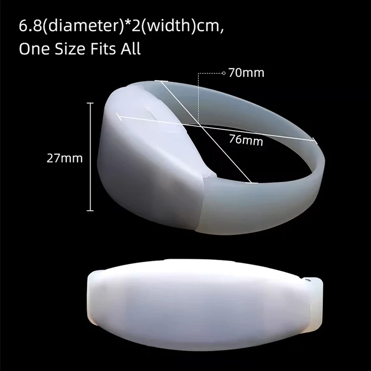 Party Supplies Customized Logo Personalized Multi Color Bright Wristband Video Music Rhythm LED Bracelet