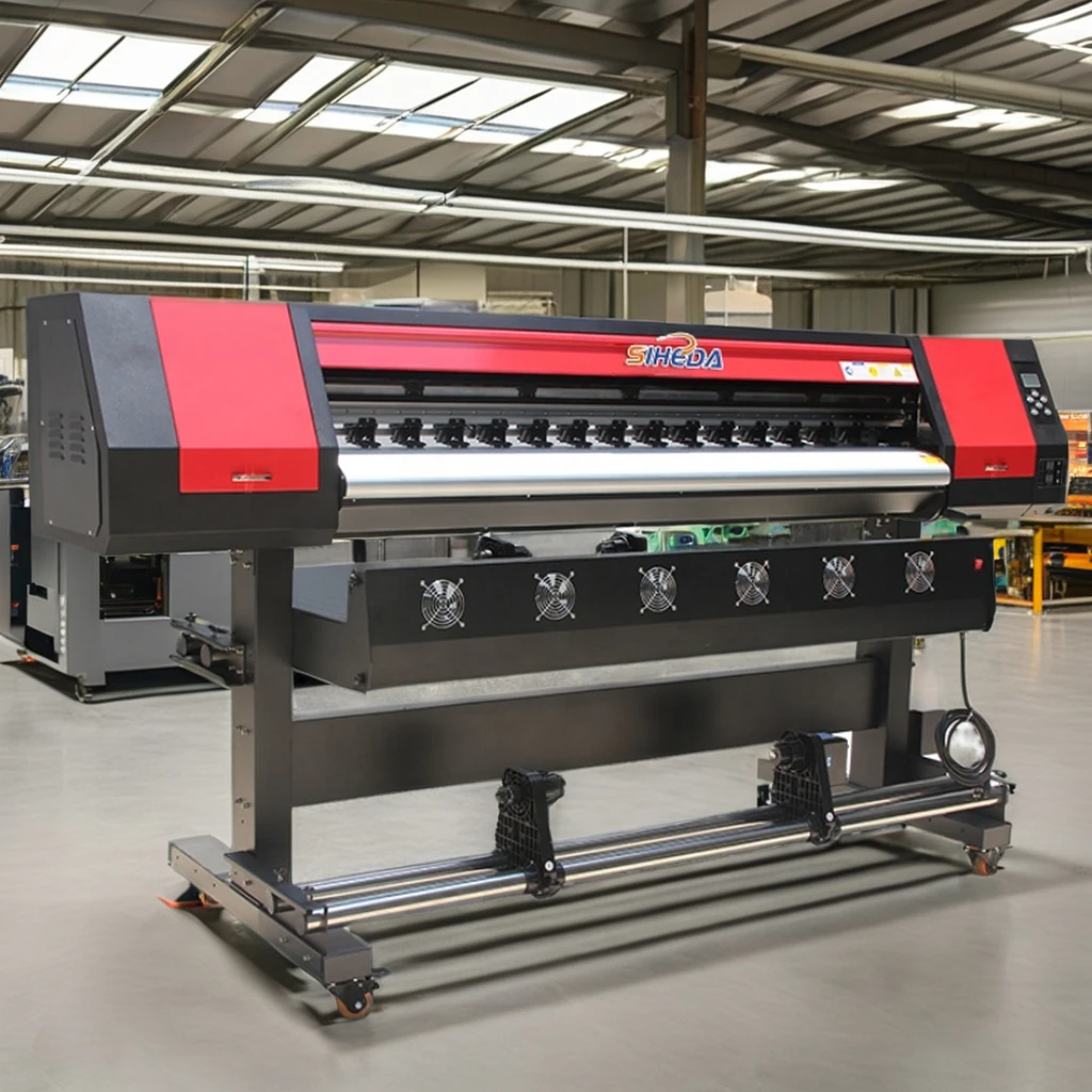 Siheda 1.6M Tarpaulin Printer Digital Sticker Printing Machine with Sublimation Eco Solvent Ink scontinuous ink printer