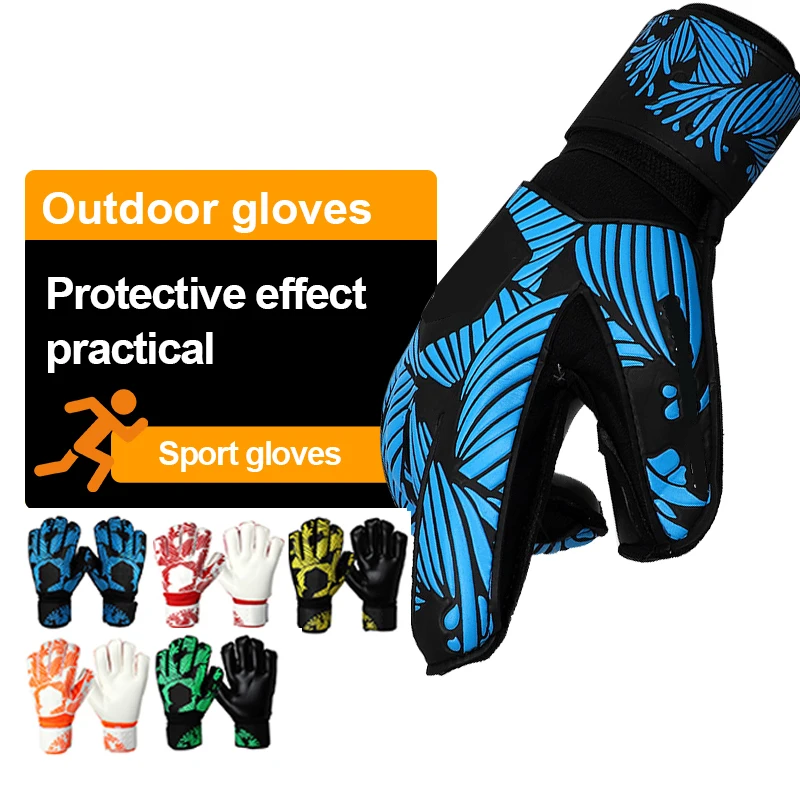 Soccer Sports Gloves Football Training Sticky Goalkeeper Gloves Foam Goalie Thicken Full Latex CLUB Men 5 Finger Gloves