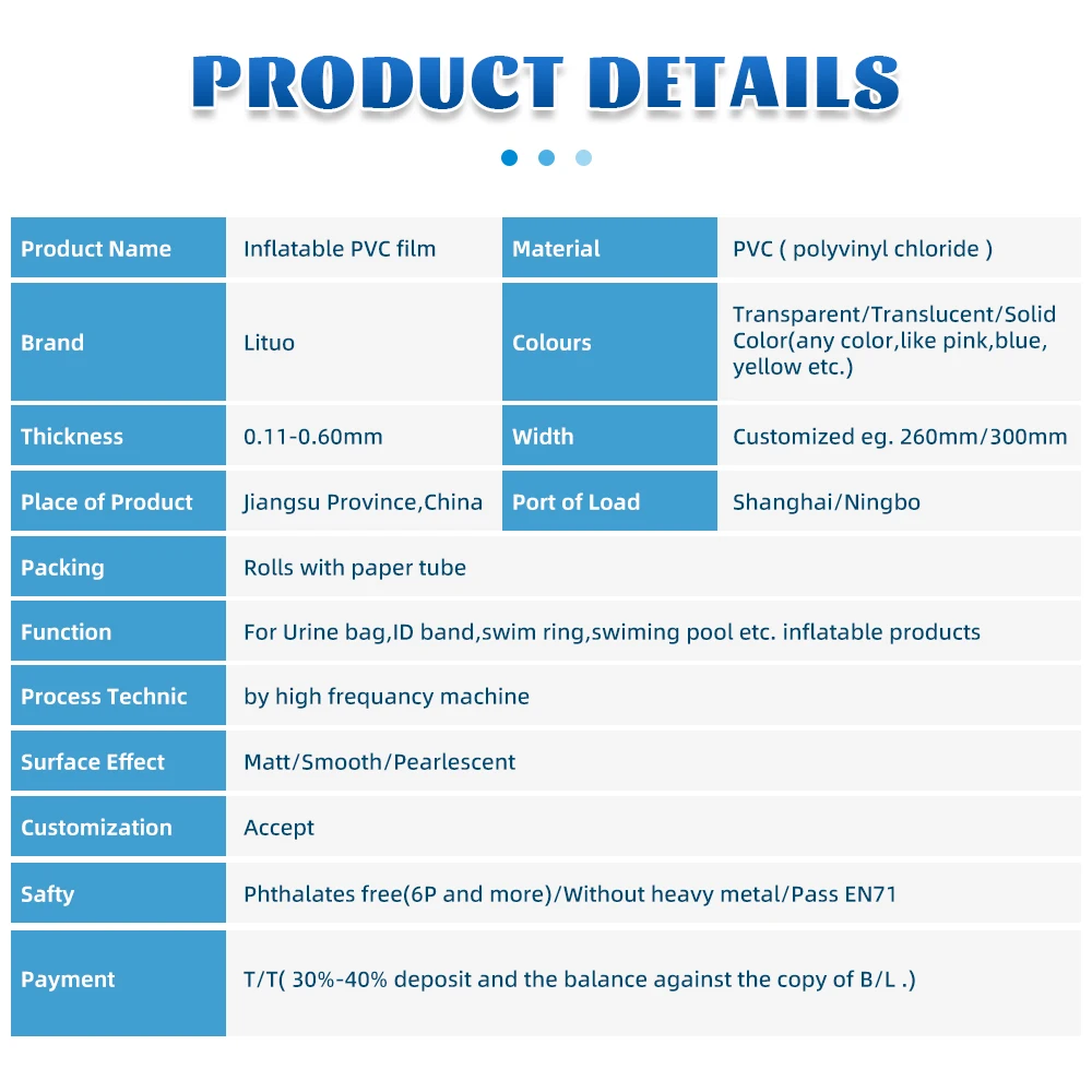 Translucent Medical Film For Urine Bag pvc packing film waterproof pvc film for making urine bag